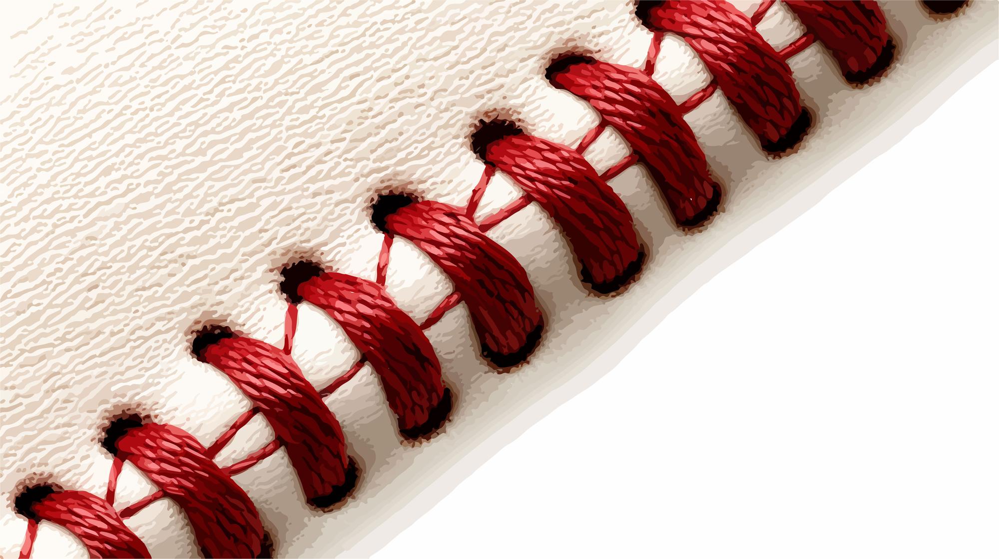 Detail of thread texture and stitches